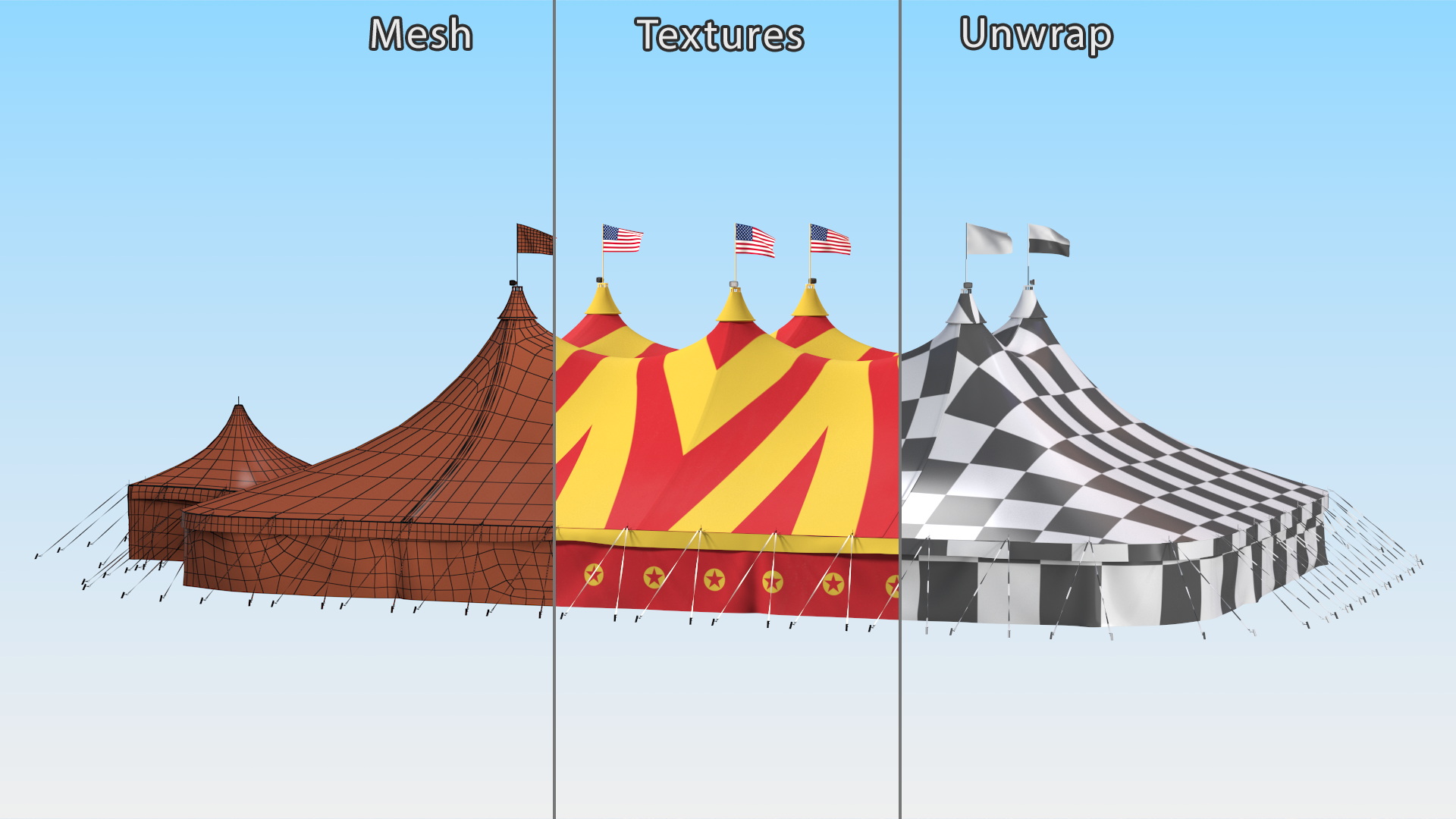 Circus Big Top Tent 3D model