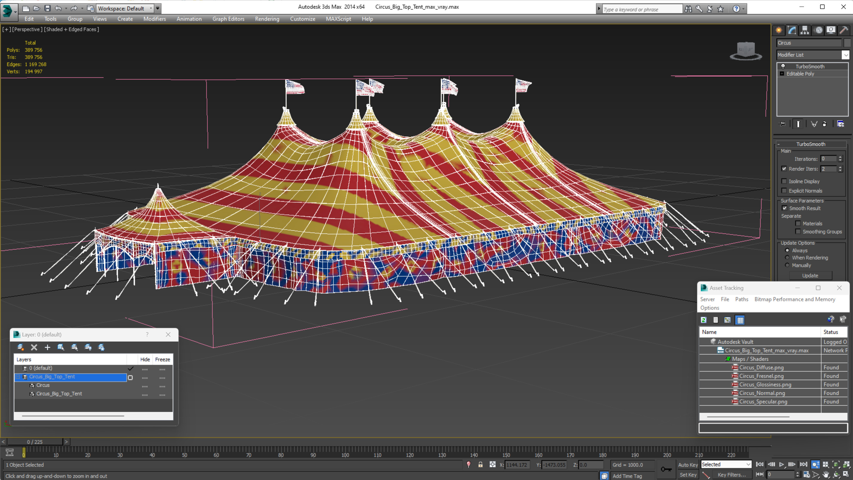 Circus Big Top Tent 3D model