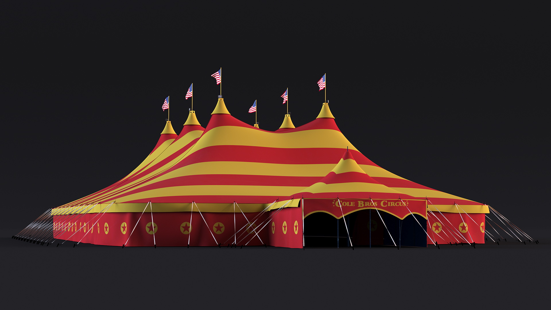 Circus Big Top Tent 3D model