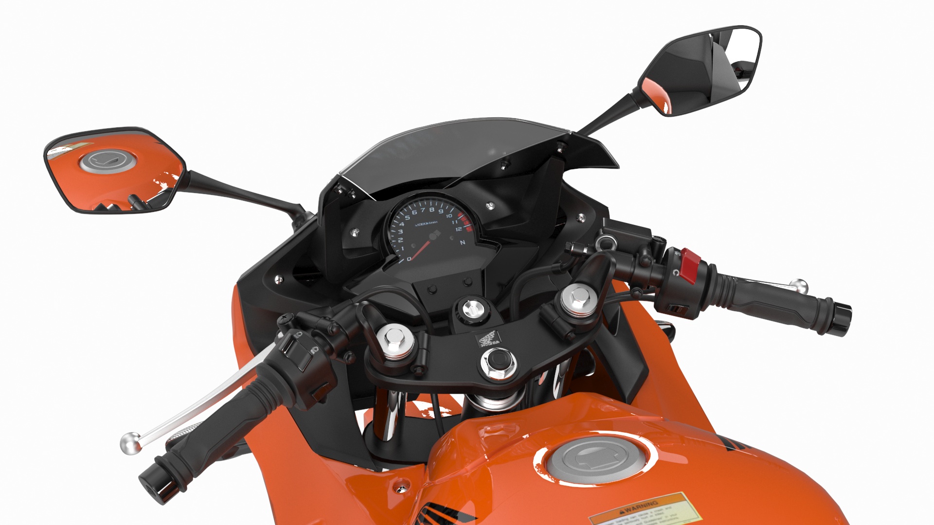 Honda Sport Bike with Rider in Racing Gear 3D