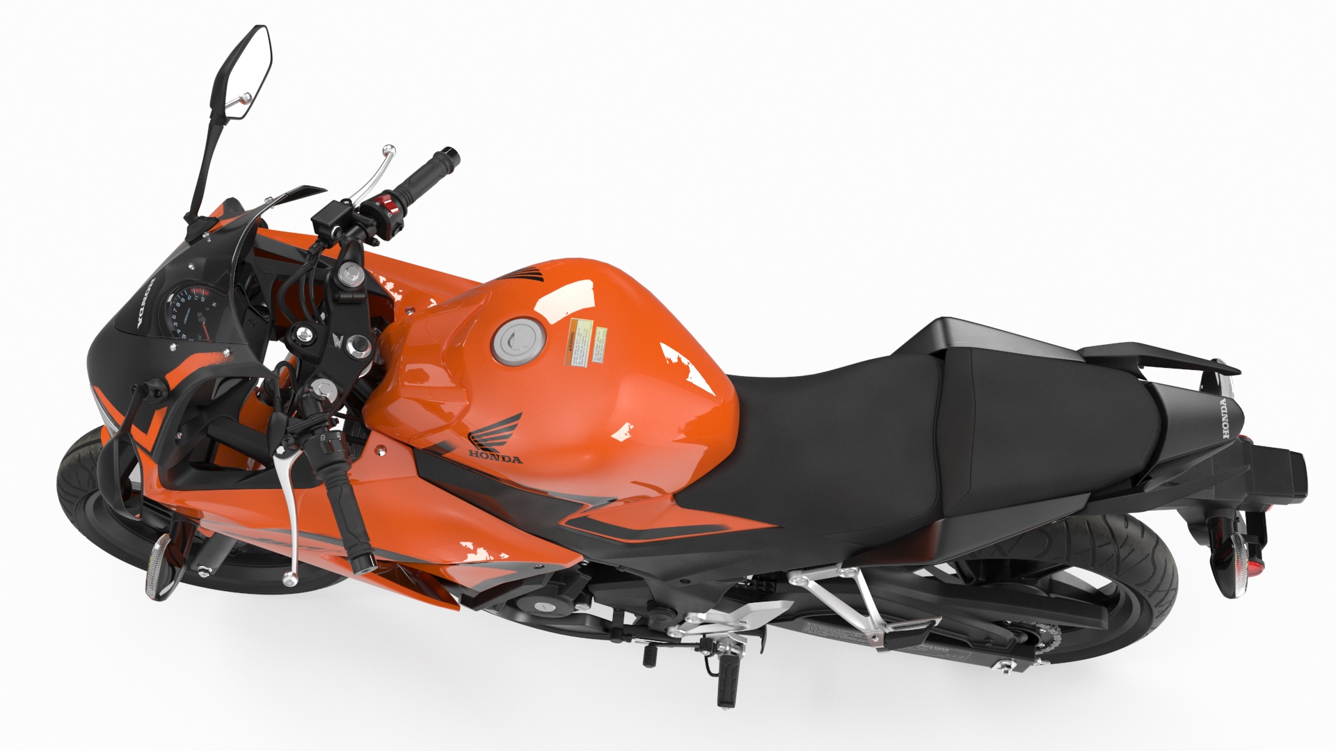 Honda Sport Bike with Rider in Racing Gear 3D