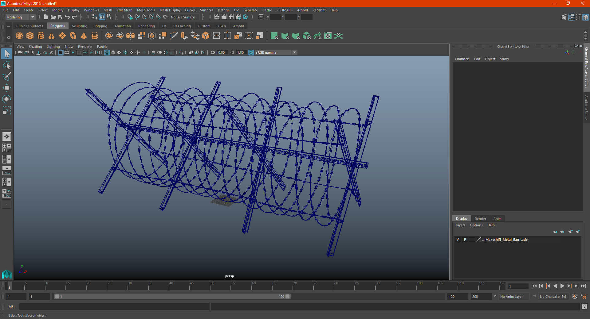 3D model Makeshift Metal Barricade