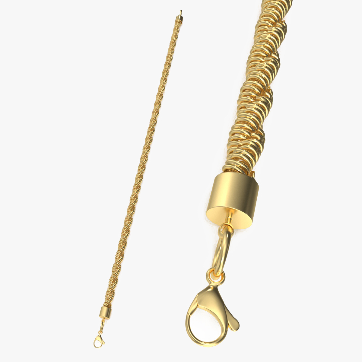 Golden Rope Chain 3D