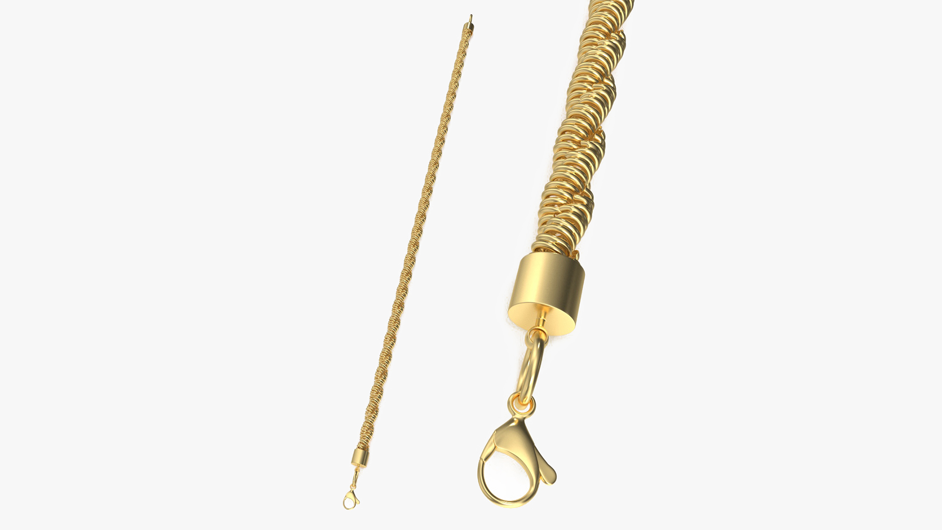 Golden Rope Chain 3D