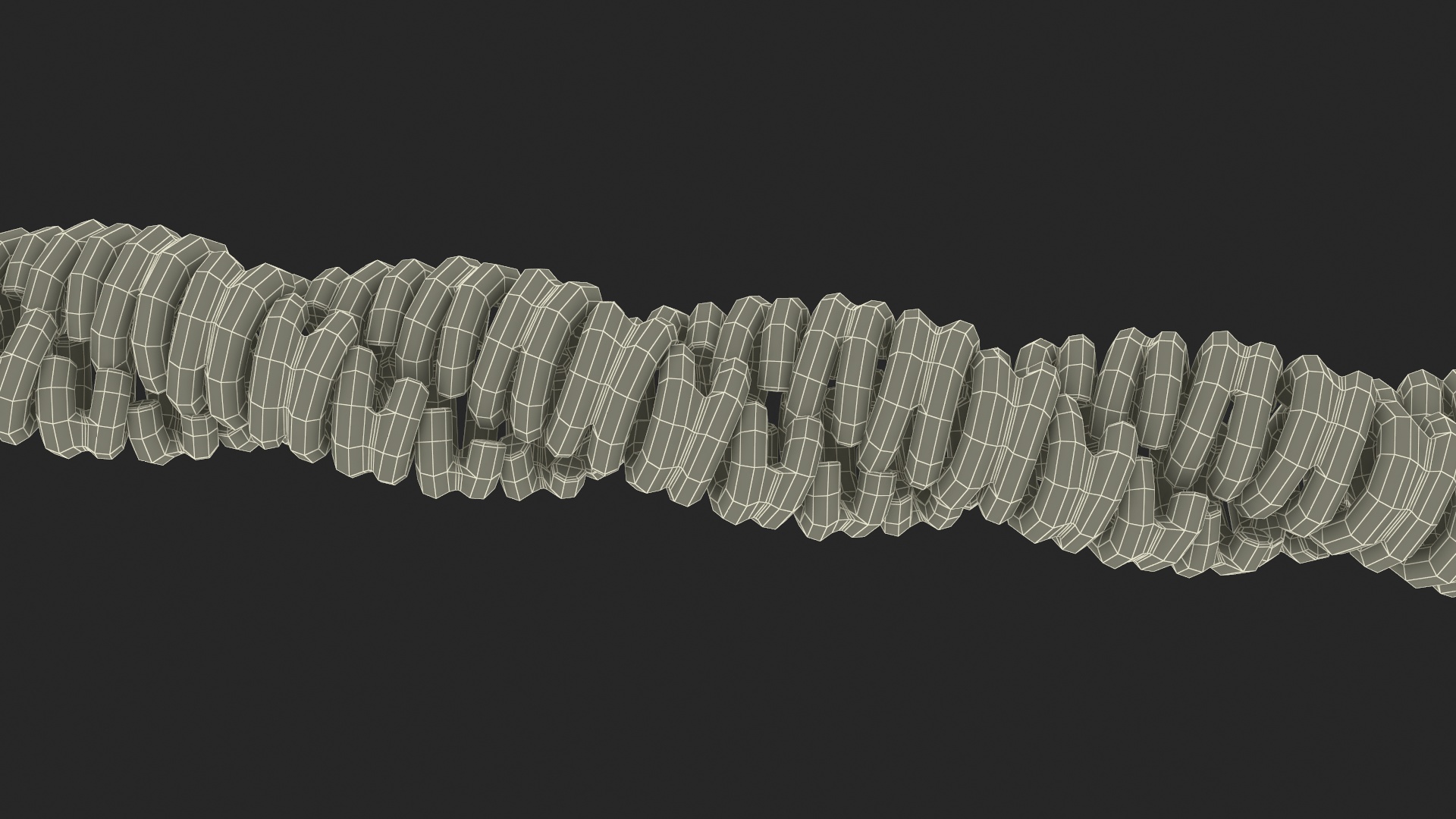 Golden Rope Chain 3D