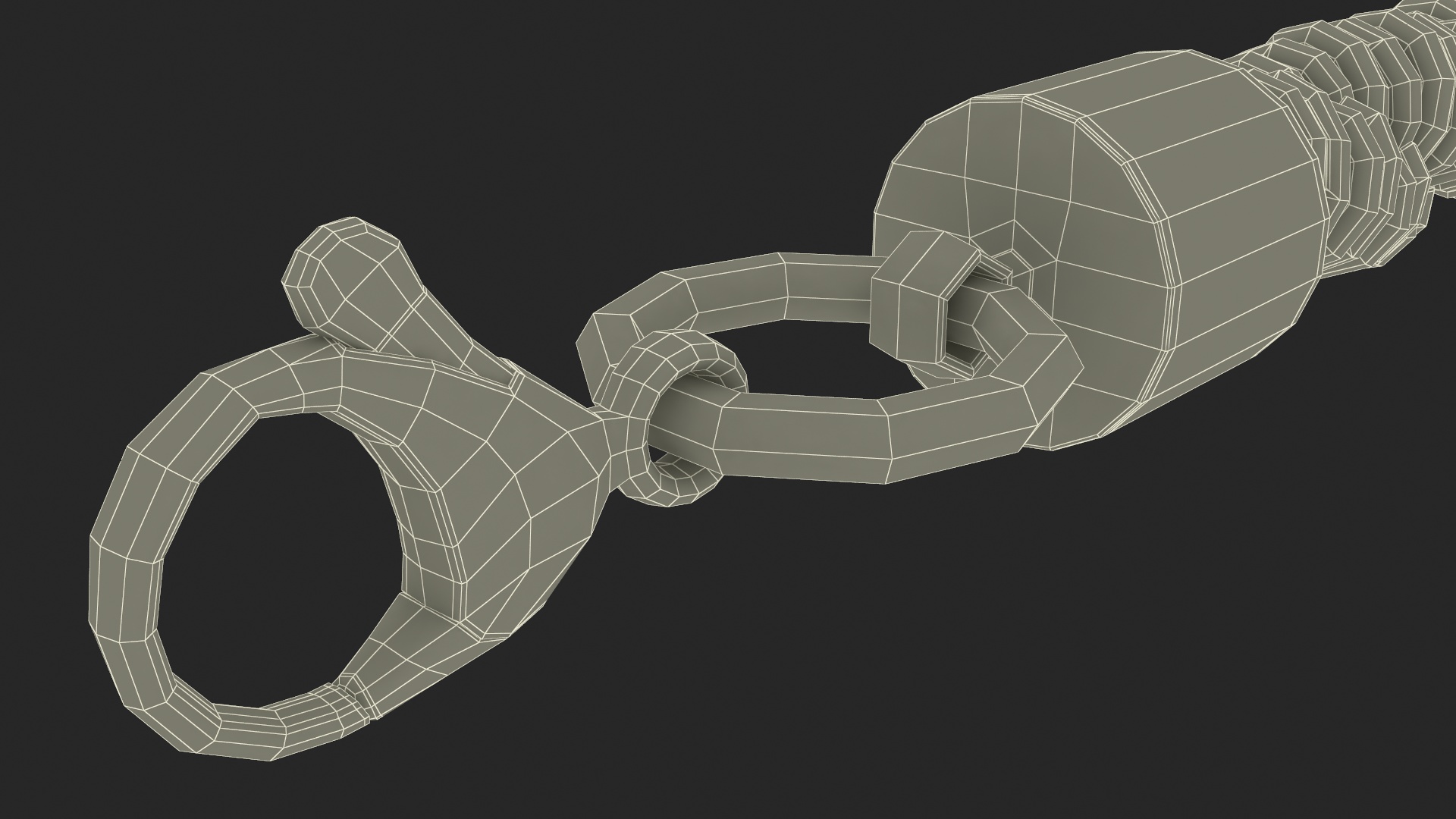 Golden Rope Chain 3D