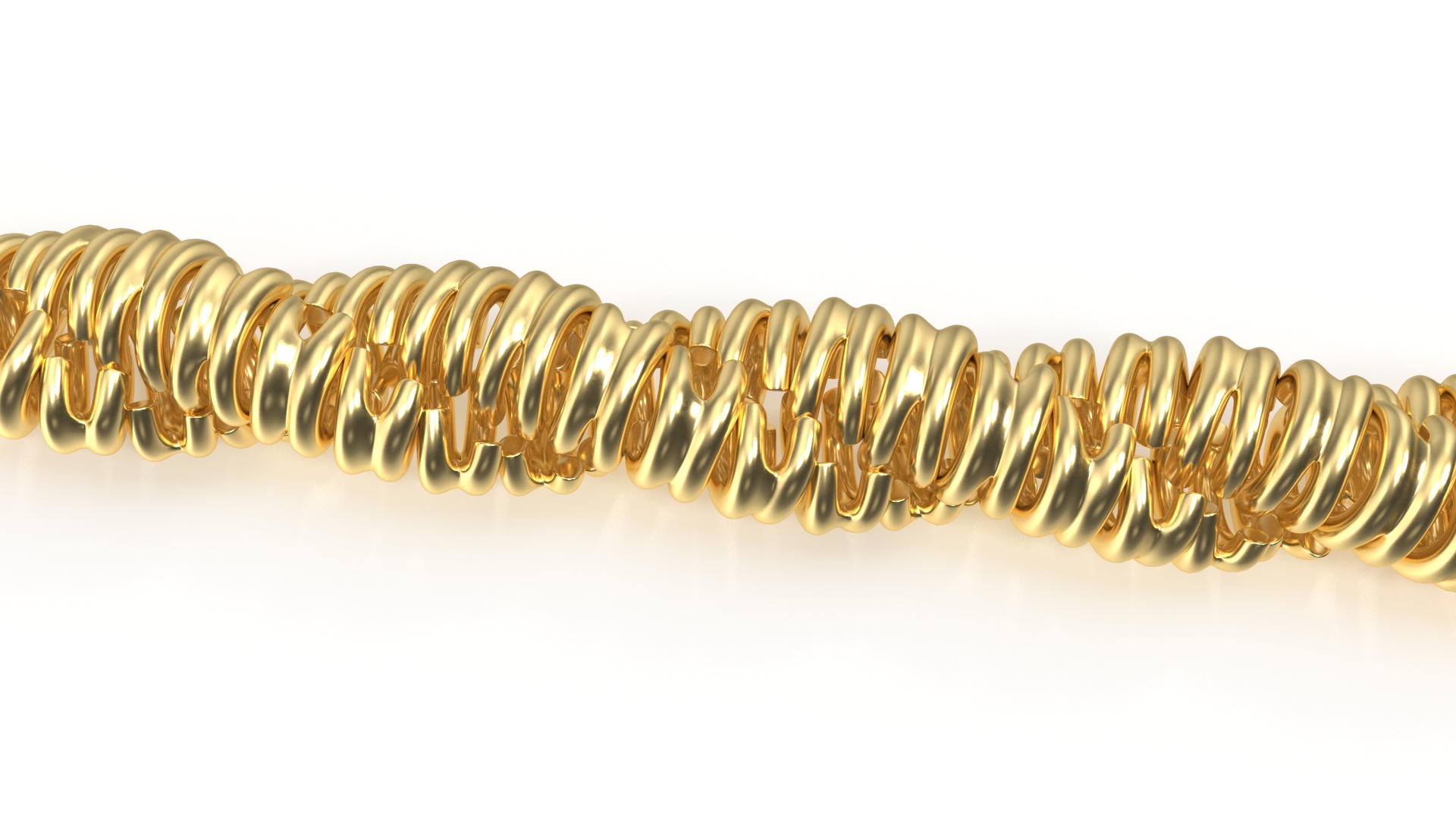 Golden Rope Chain 3D