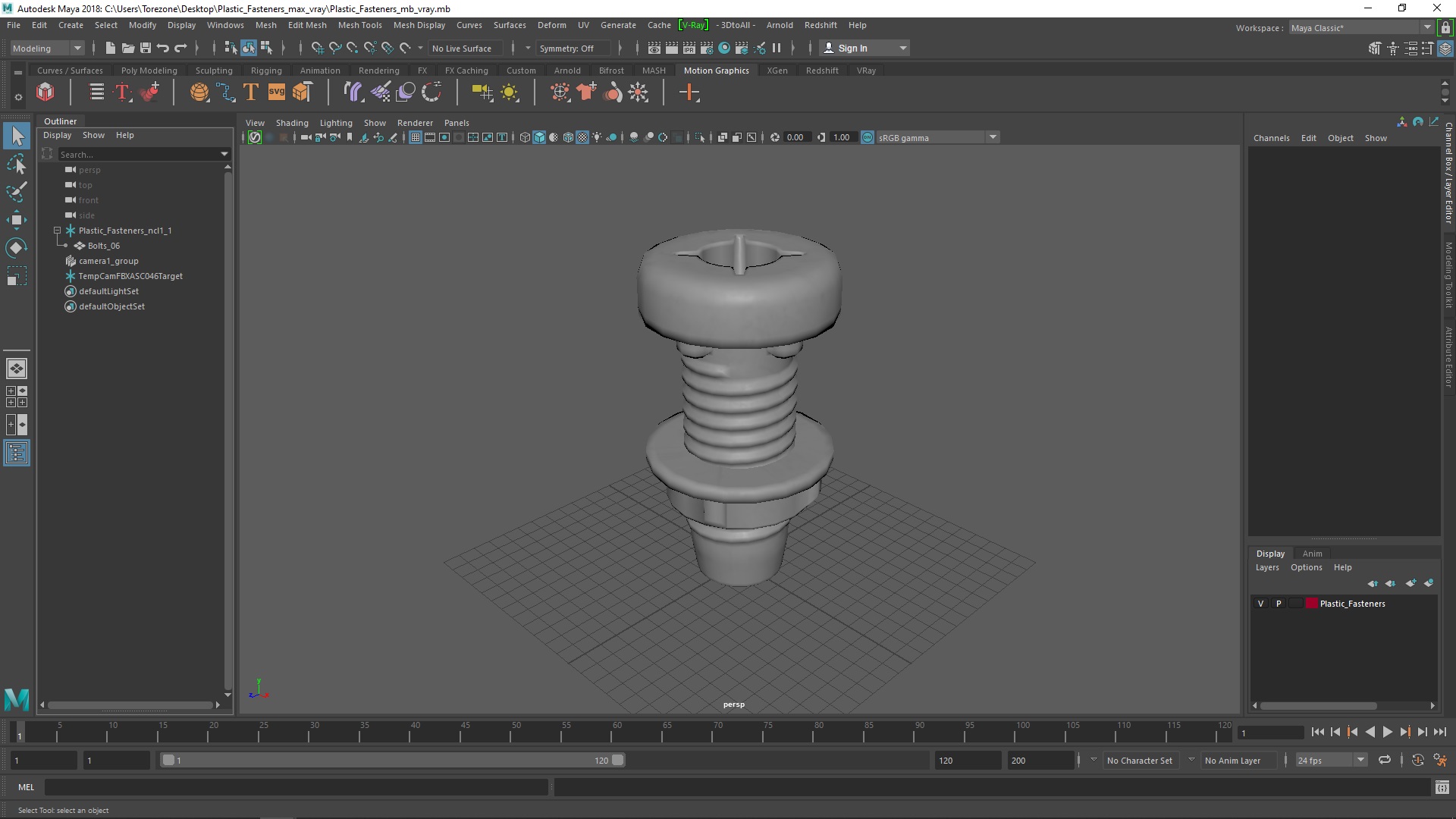 Plastic Fasteners 3D
