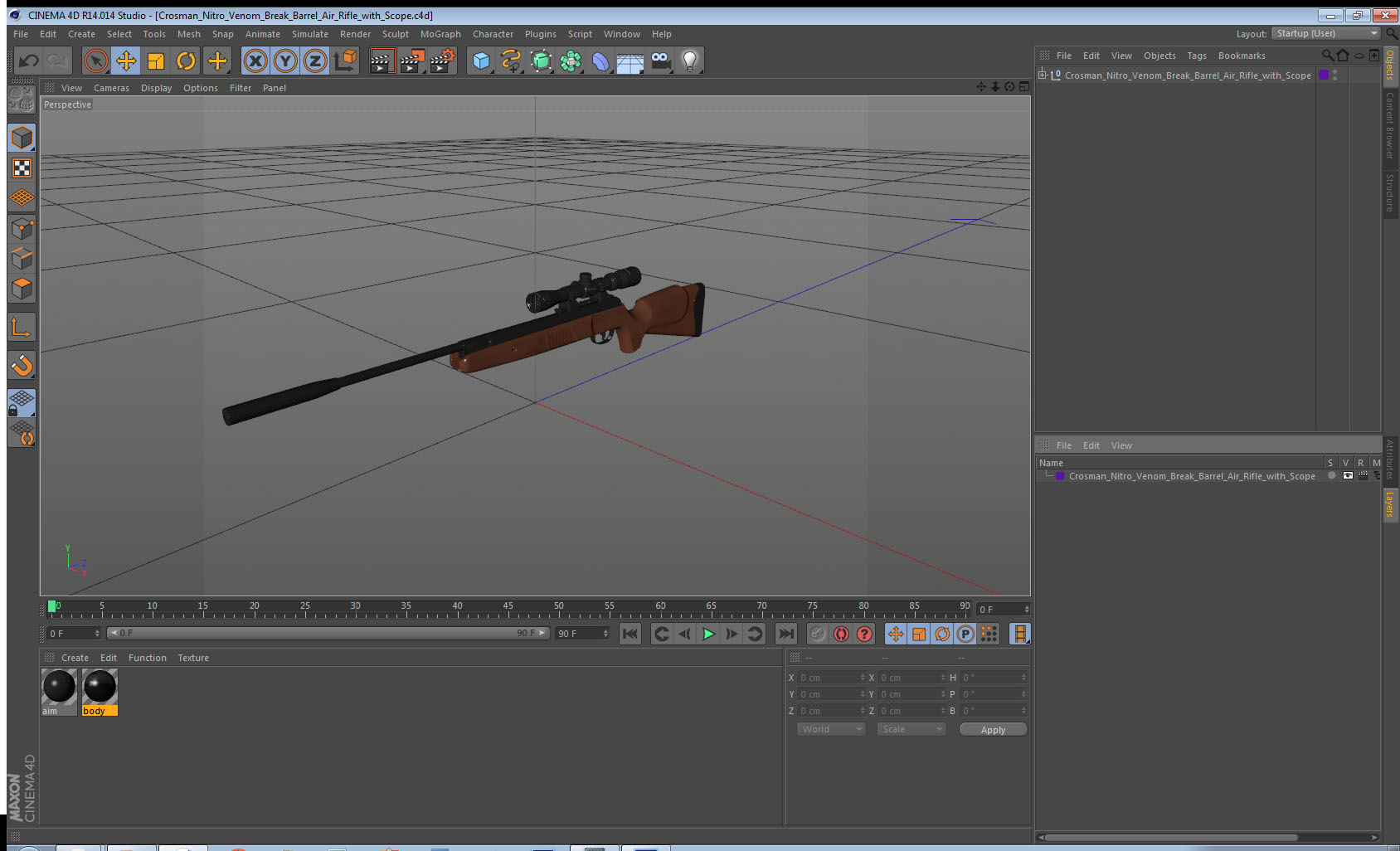 3D Crosman Nitro Venom Break Barrel Air Rifle with Scope model