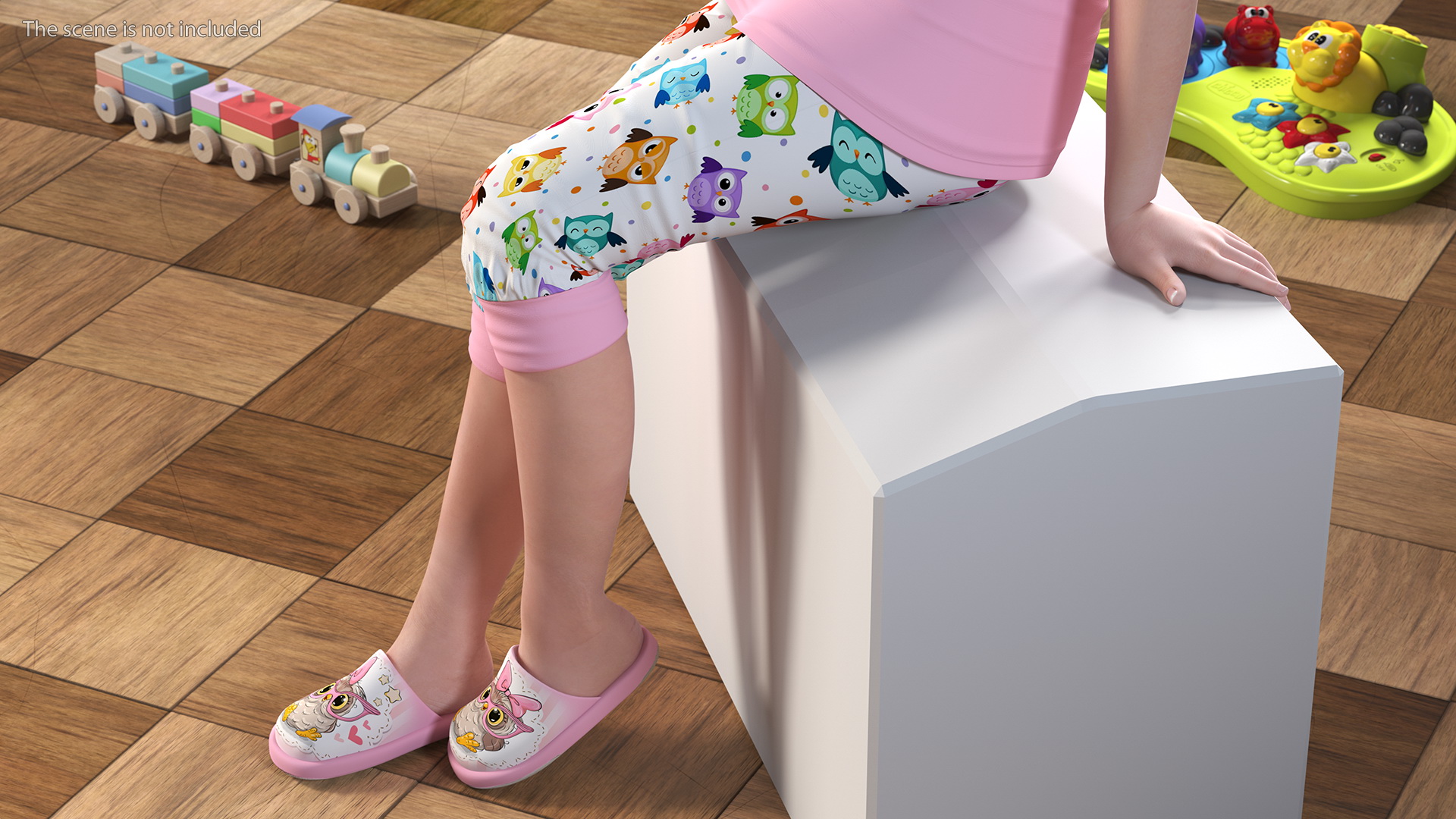 Child Girl Home Style Sitting Pose 3D model