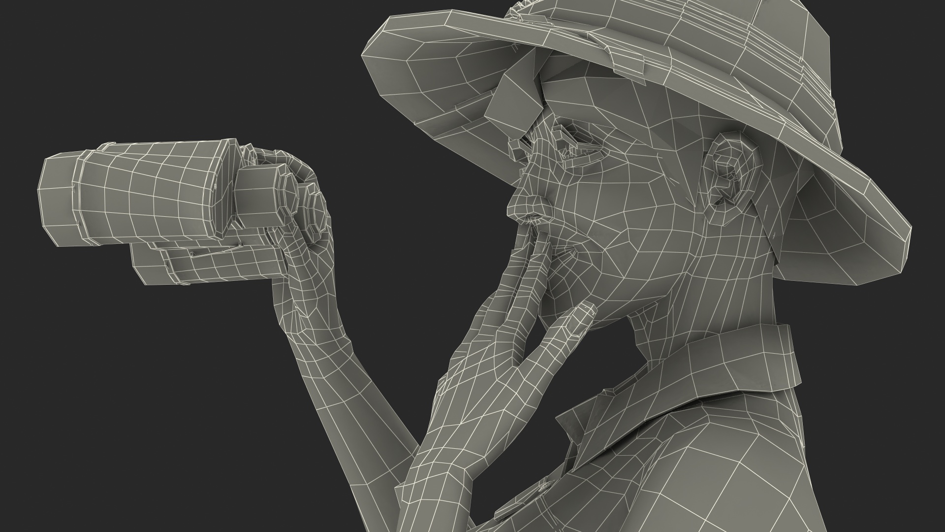 3D Women in Zookeeper Clothes Rigged model