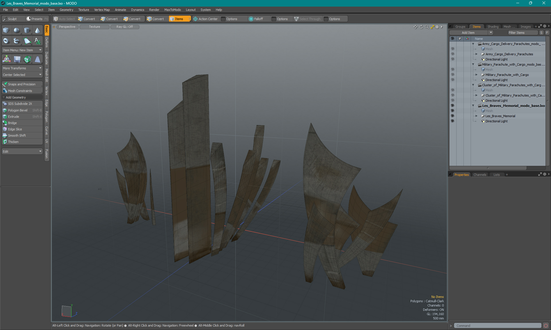 Les Braves Memorial 3D model