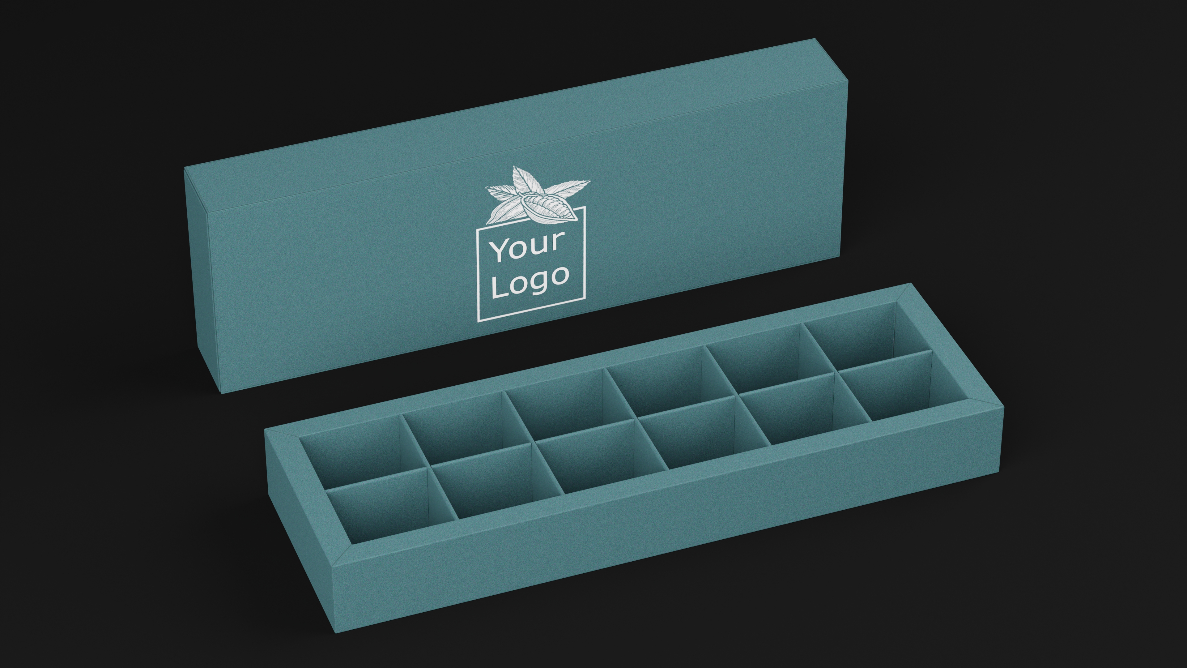 Empty Candy Box Mockup Open 3D