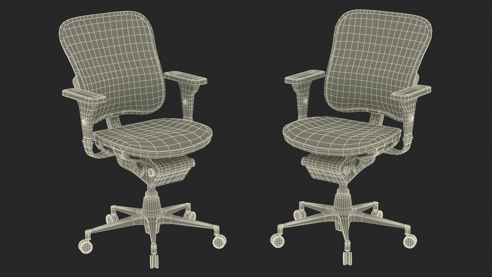 Ergonomic Mesh Office Chair 3D