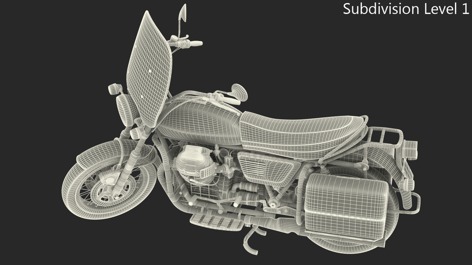 Moto Guzzi 850 T3 Classic Motorbike Rigged 3D