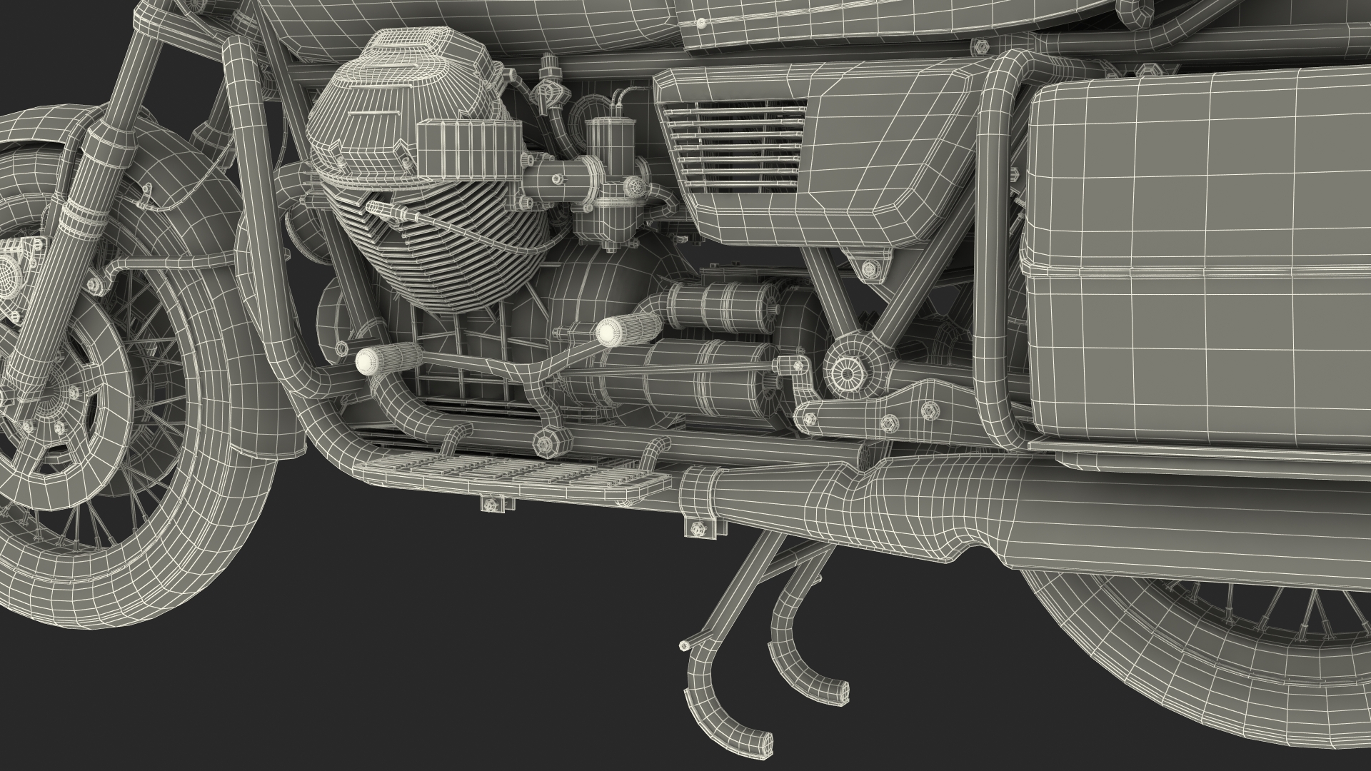 Moto Guzzi 850 T3 Classic Motorbike Rigged 3D