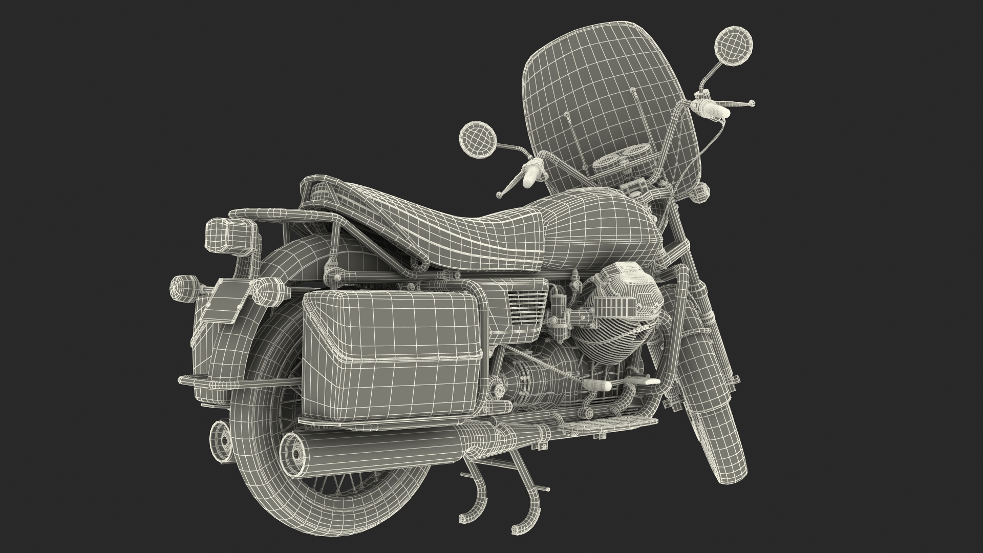 Moto Guzzi 850 T3 Classic Motorbike Rigged 3D