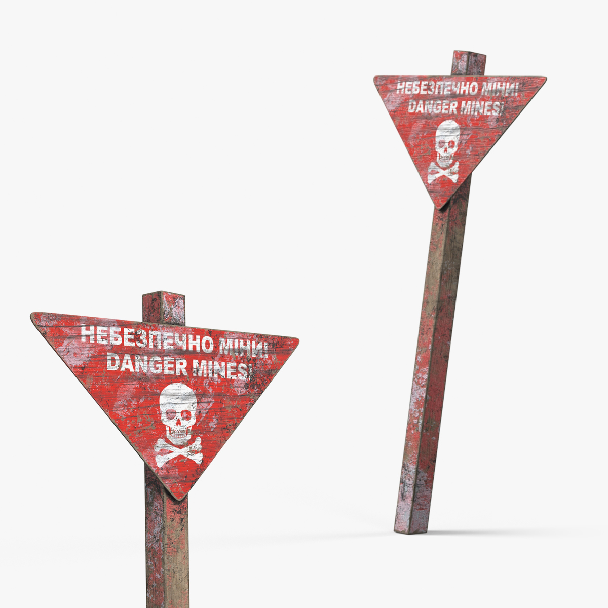 Warning Sign 3D model preview