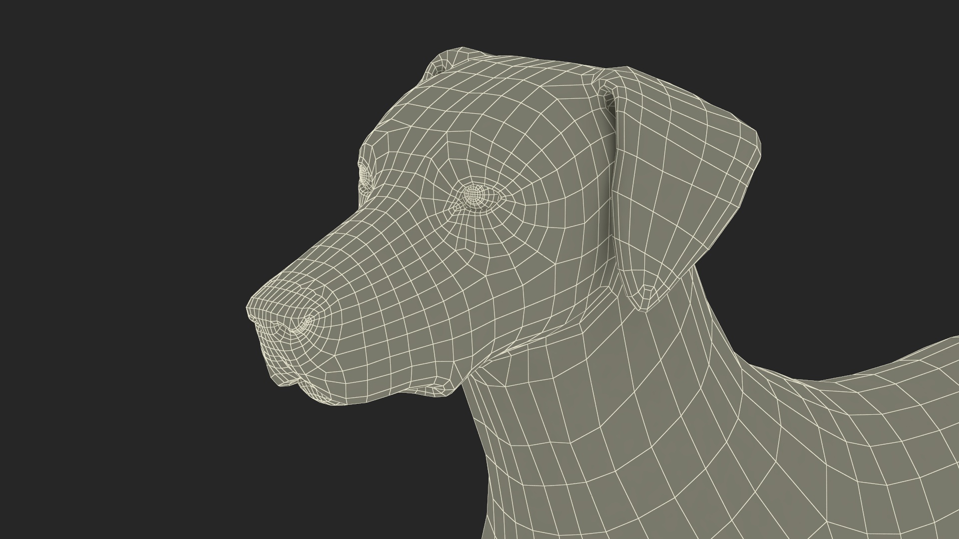 3D Spotted Dalmatian Dog