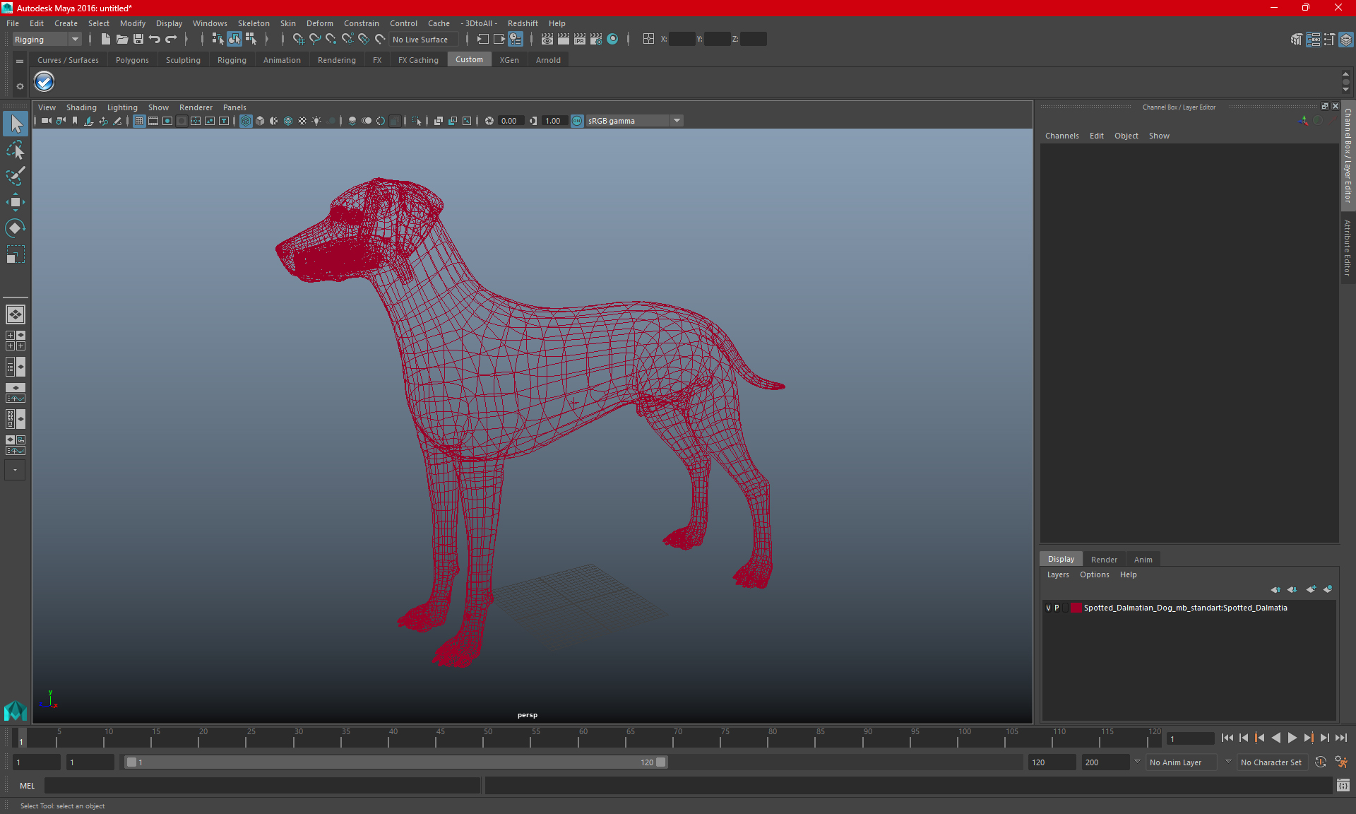 3D Spotted Dalmatian Dog