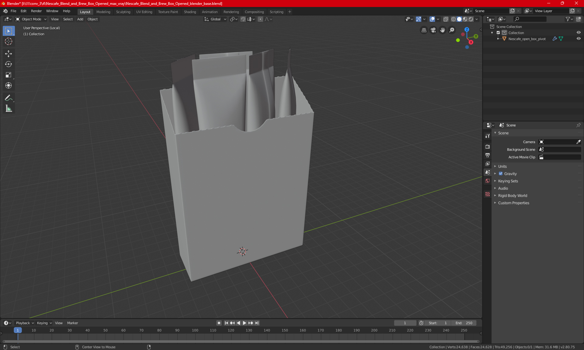 3D Nescafe Blend and Brew Box Opened model