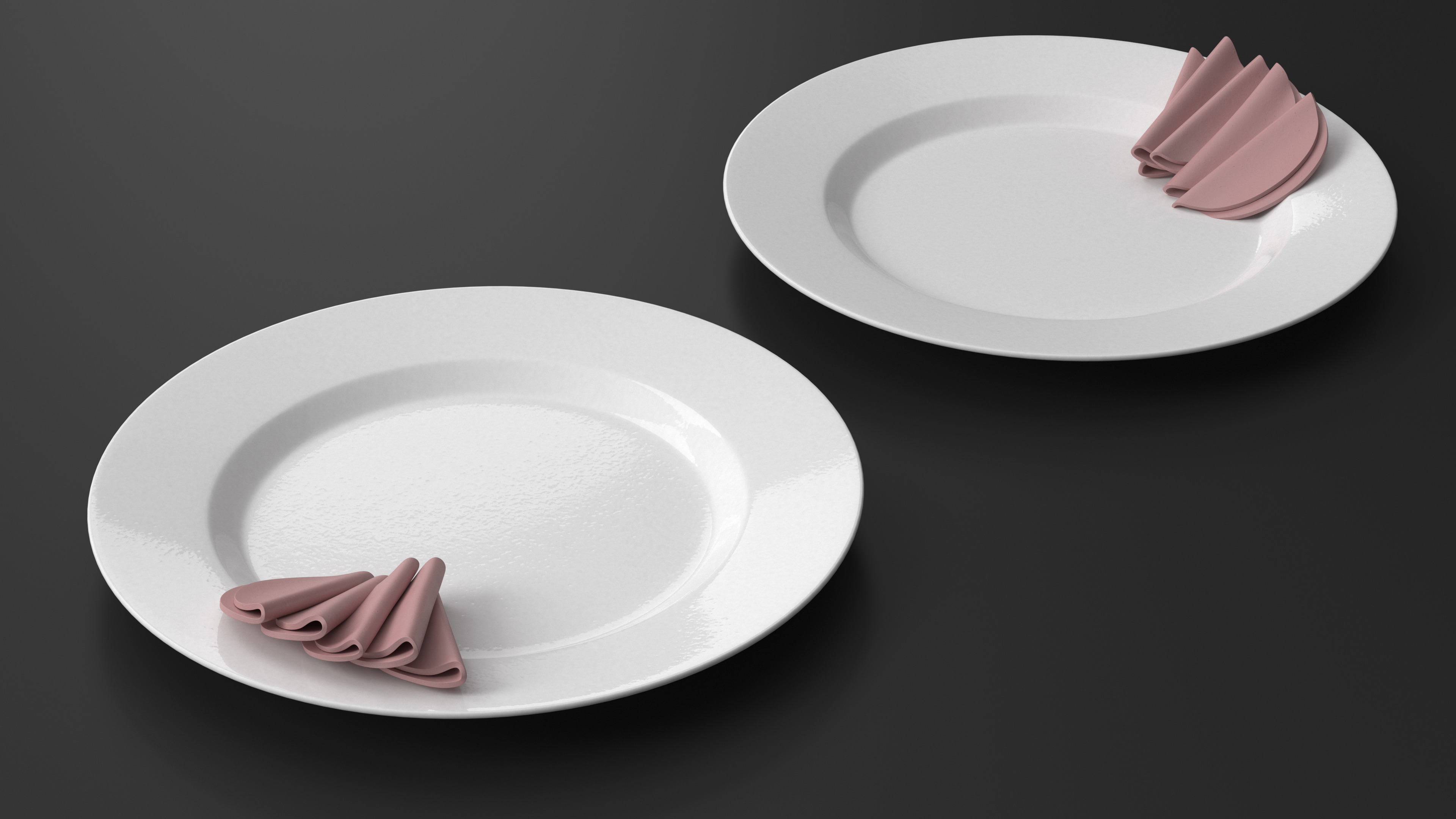 3D Boiled Sausage on Plate model