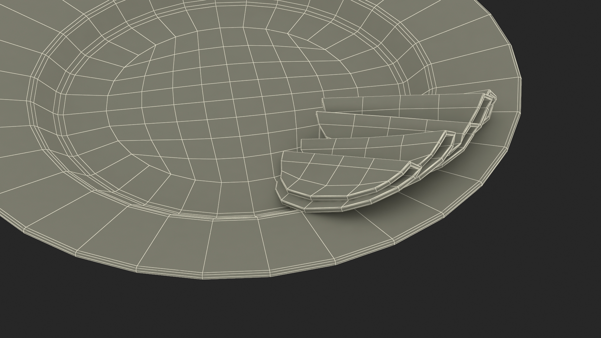 3D Boiled Sausage on Plate model