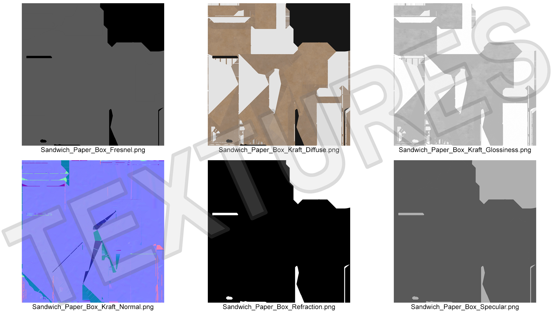 3D model Paperboard Medium Sandwich Box