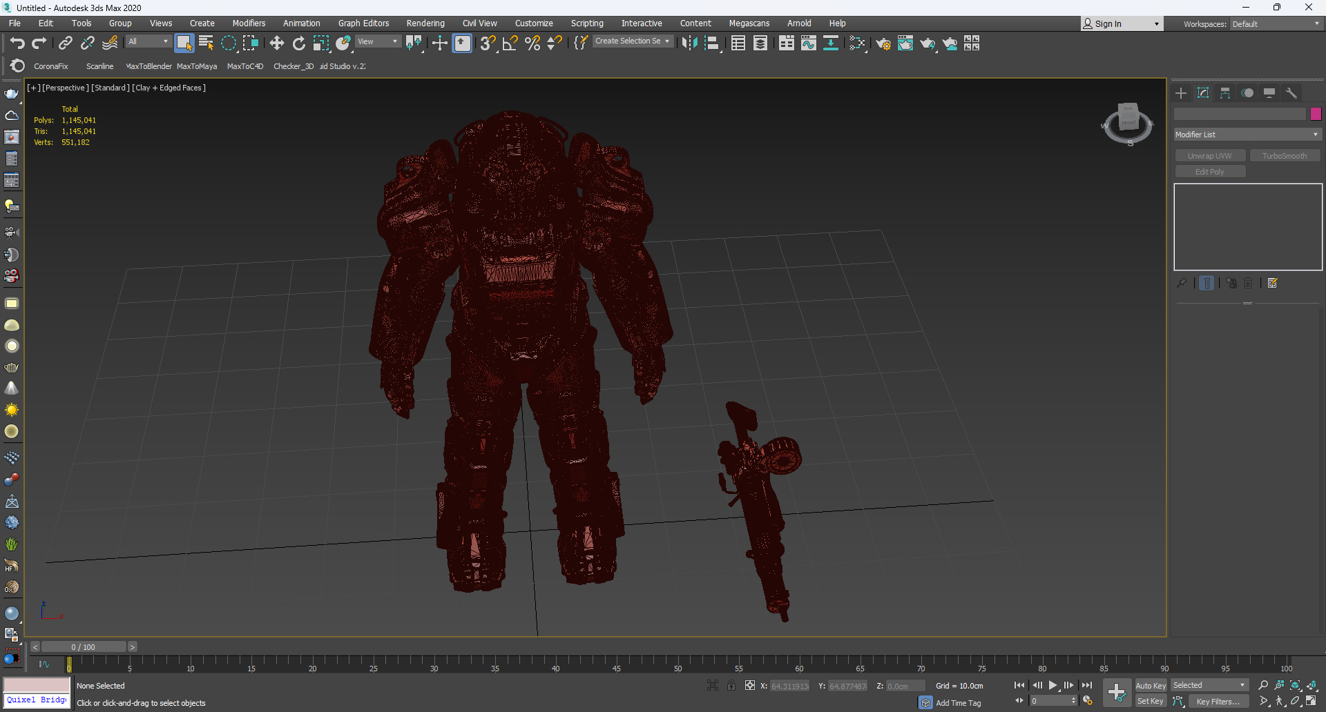 3D Fallout Power Armor T 60 with Rifle for 3D Print model