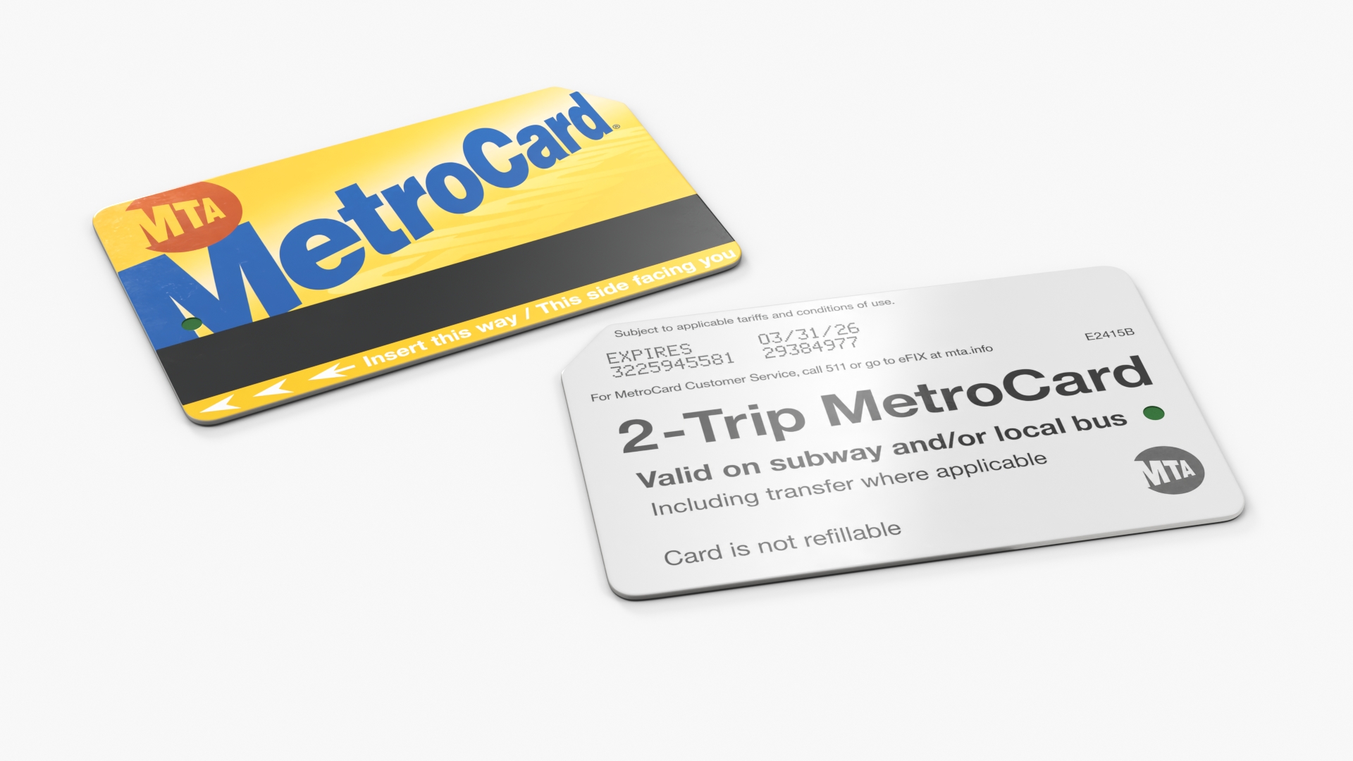 MTA MetroCard Transit Card Yellow - view 4