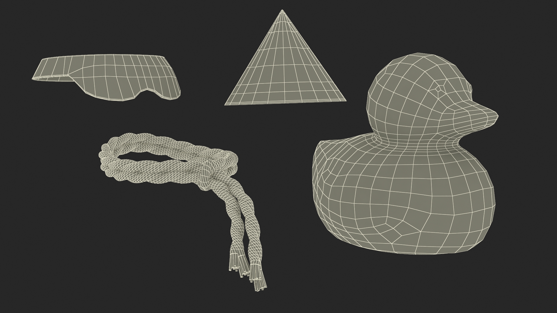 3D Rubber Duck with Accessories model
