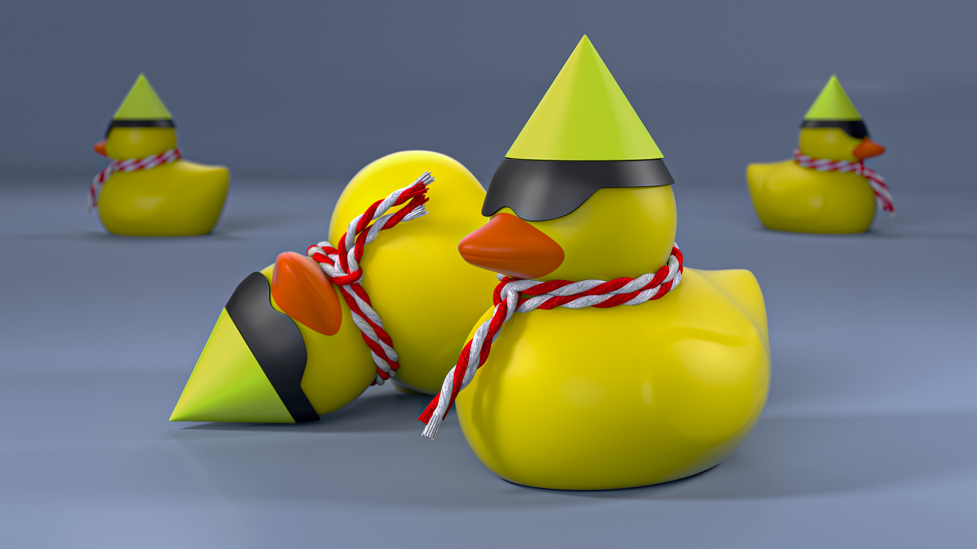 3D Rubber Duck with Accessories model