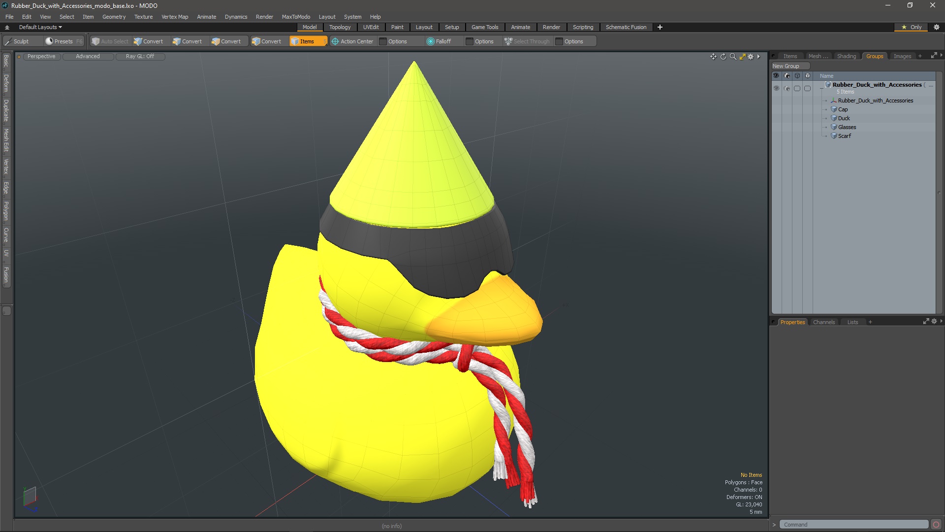 3D Rubber Duck with Accessories model