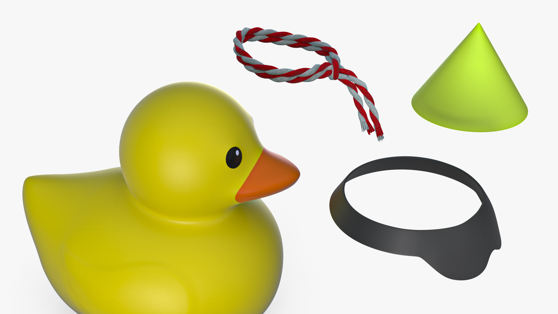 3D Rubber Duck with Accessories model