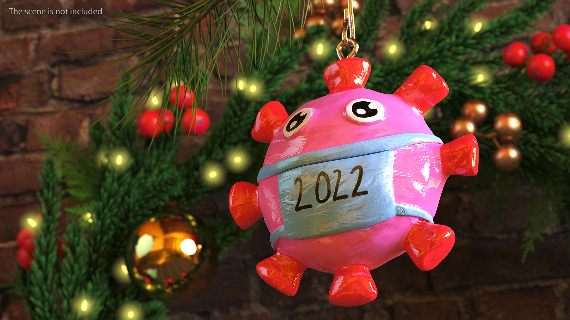 3D model Coronavirus Christmas Ornament