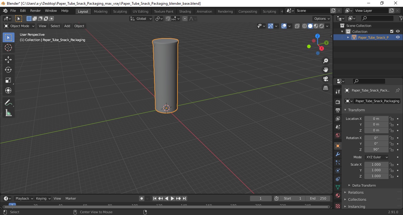 3D Paper Tube Snack Packaging