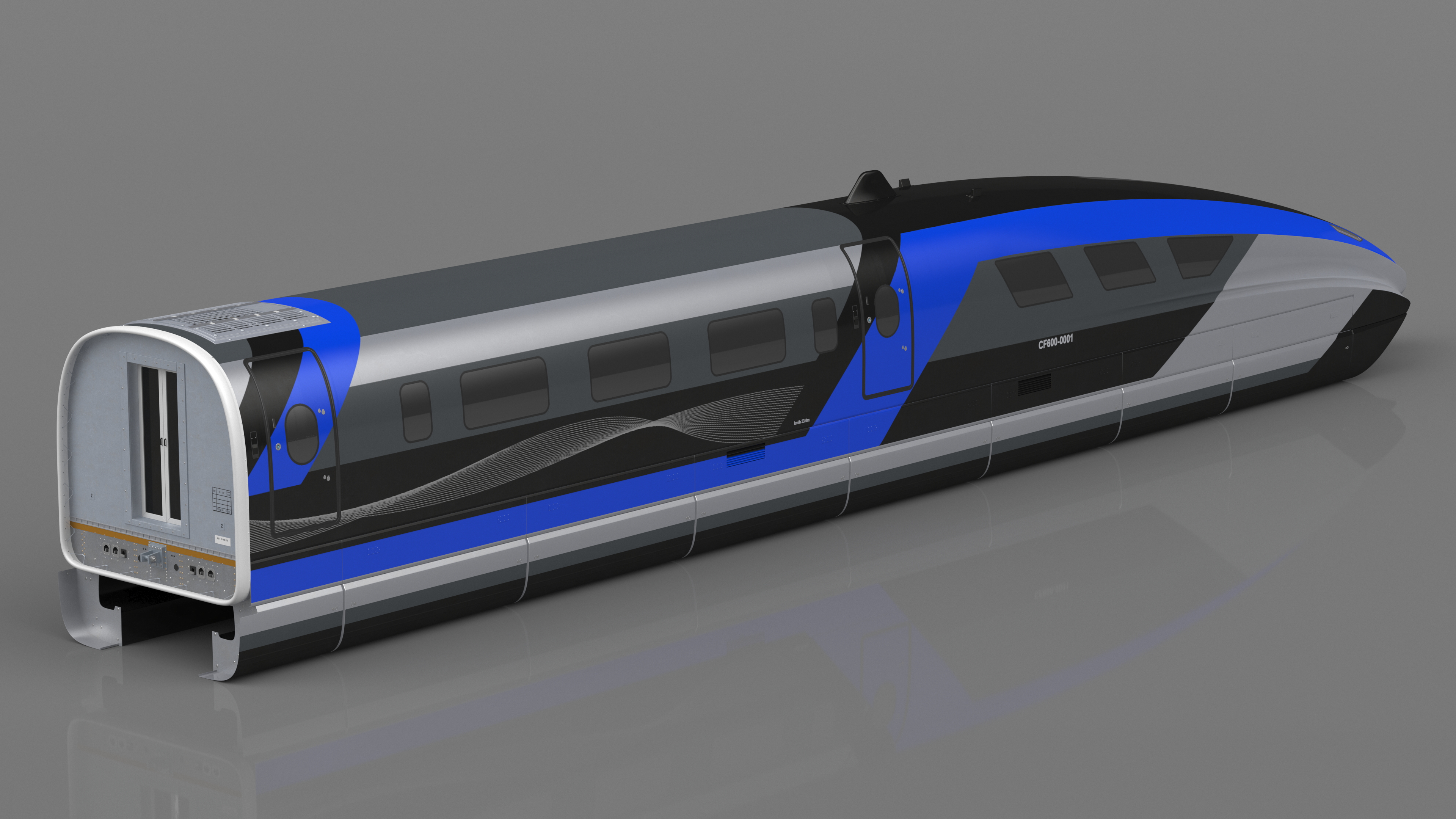 3D Magnetic Levitation Train Locomotive
