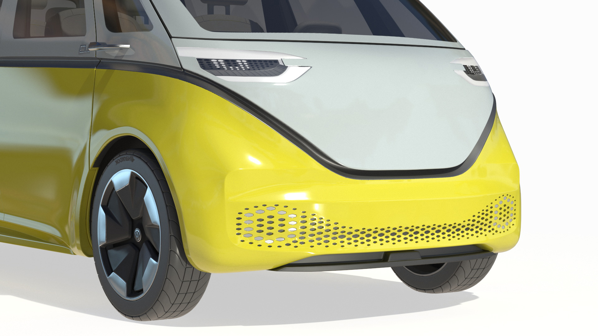 3D Electric Minivan Rigged model