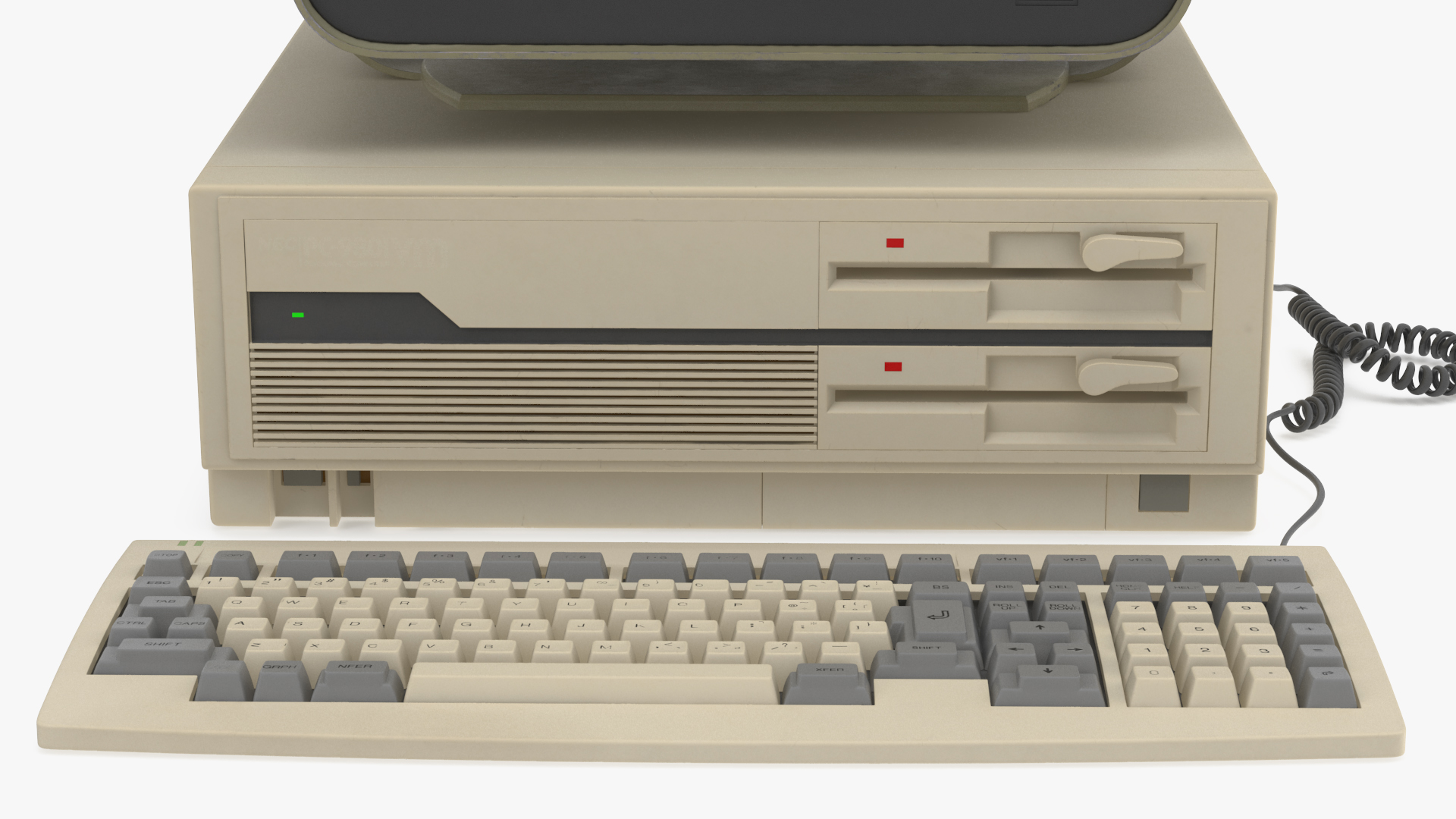 3D model Personal Computer with Retro CRT Monitor