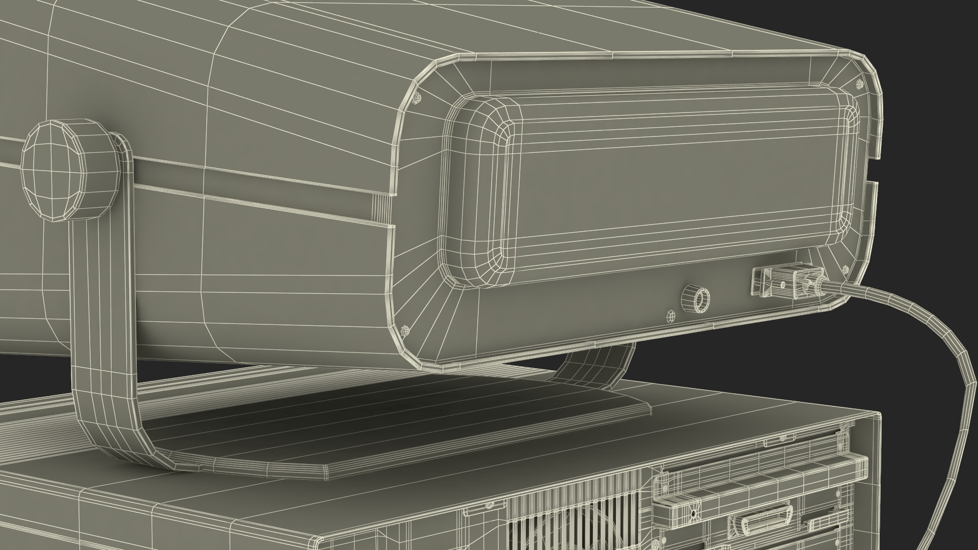 3D model Personal Computer with Retro CRT Monitor