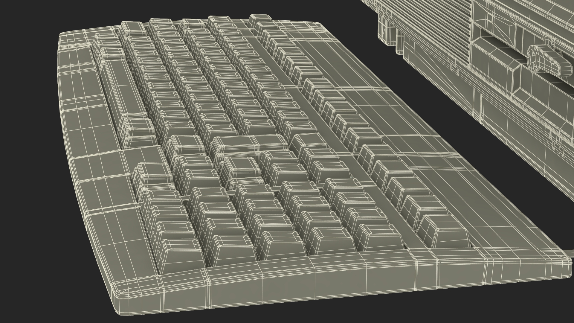 3D model Personal Computer with Retro CRT Monitor