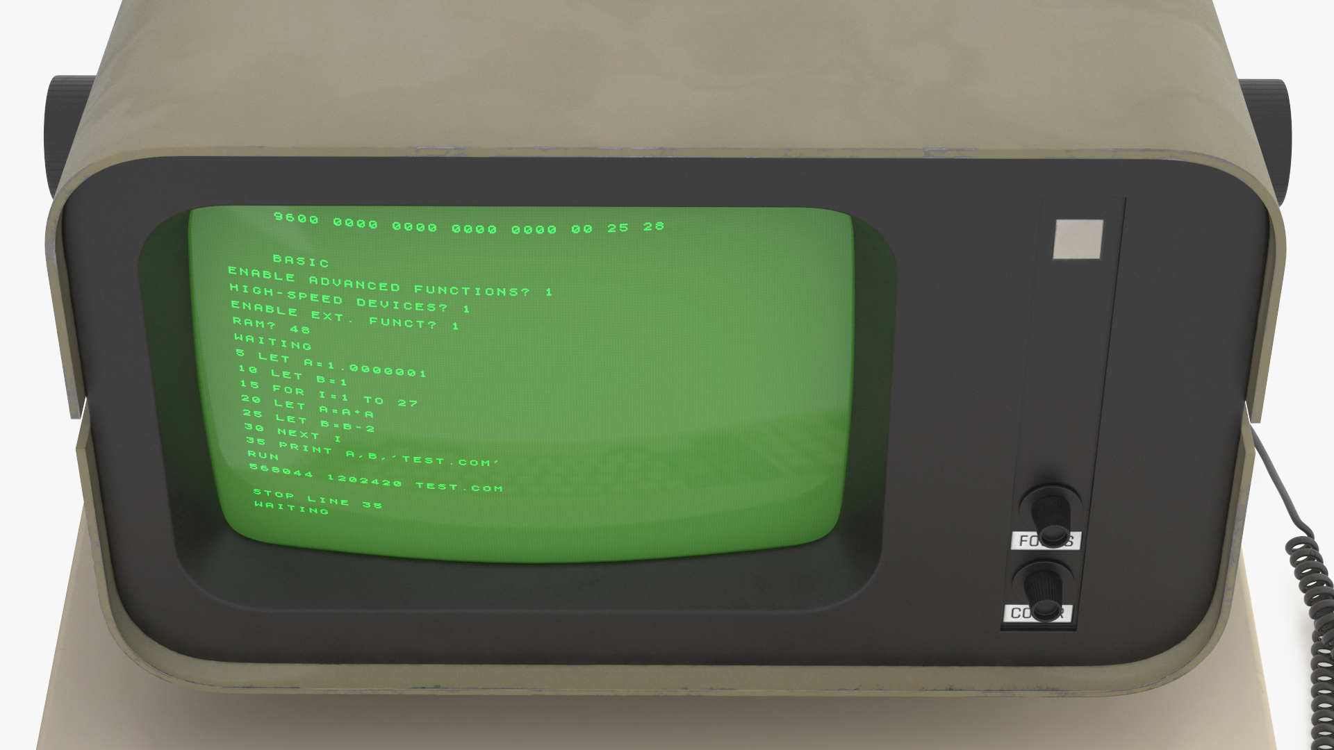 3D model Personal Computer with Retro CRT Monitor