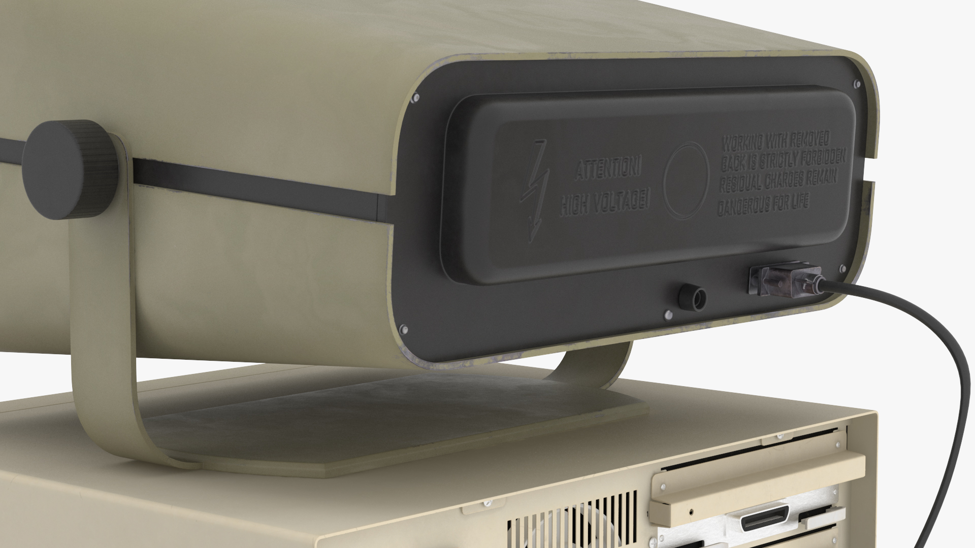 3D model Personal Computer with Retro CRT Monitor
