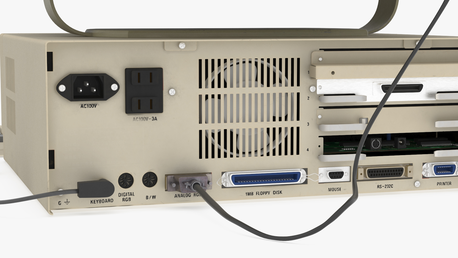 3D model Personal Computer with Retro CRT Monitor