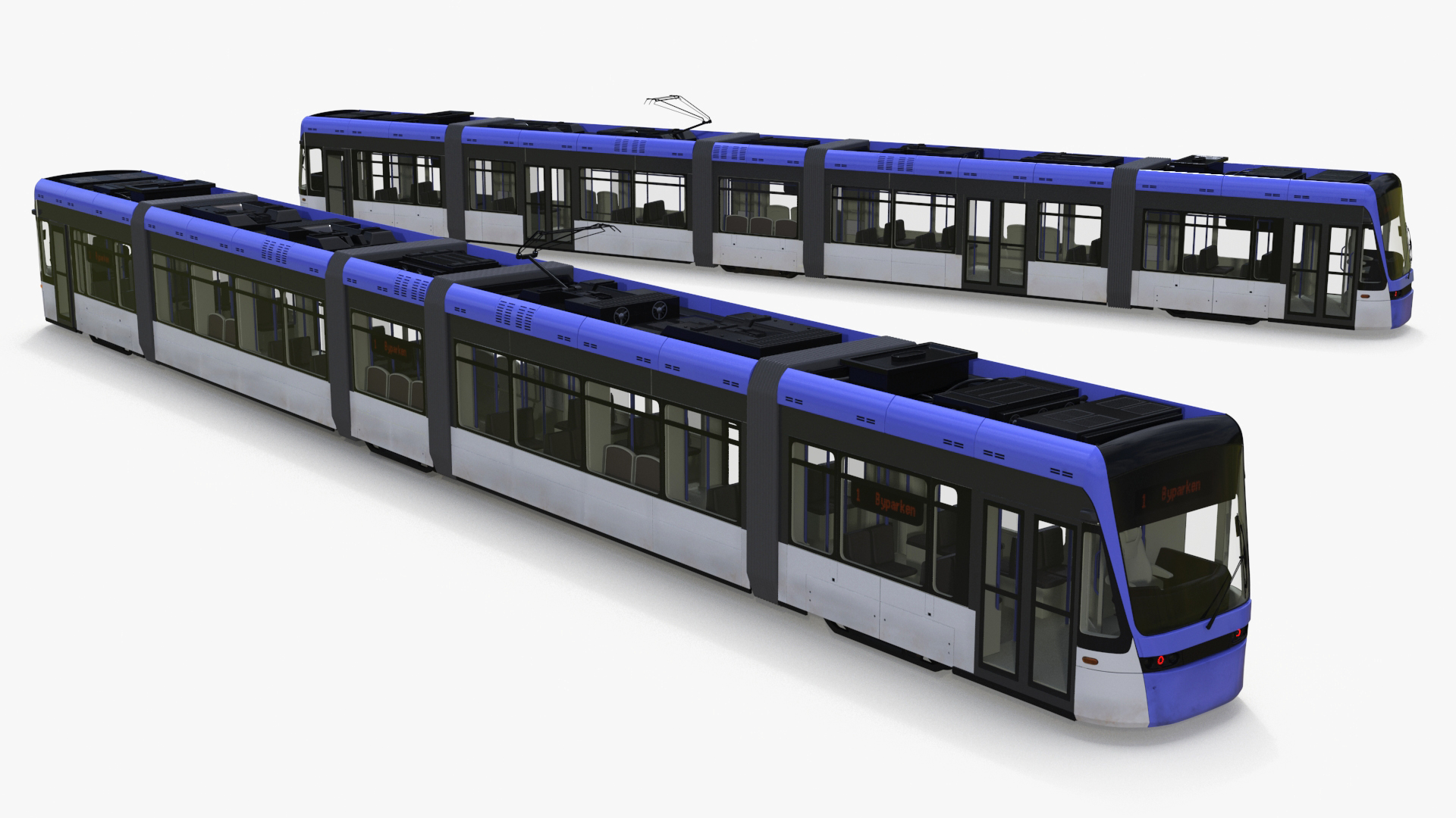 Express Tram Blue 3D