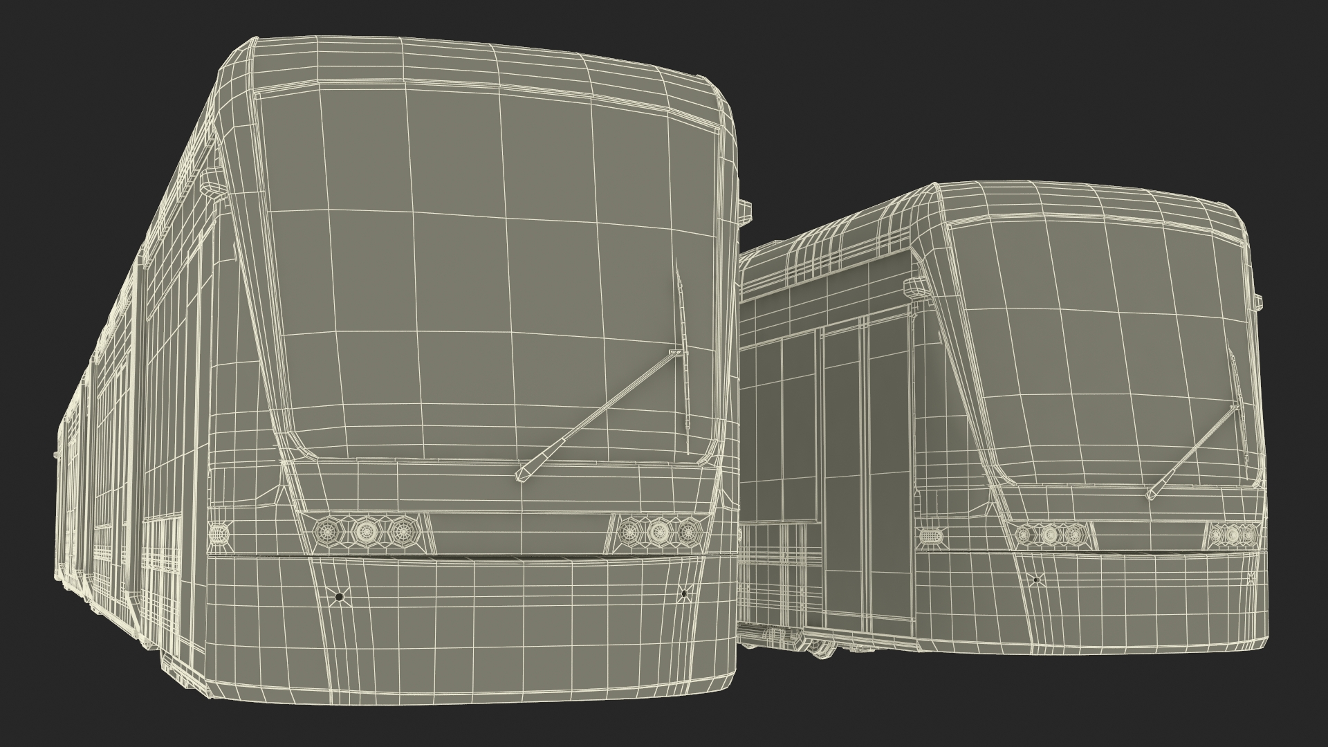 Express Tram Blue 3D