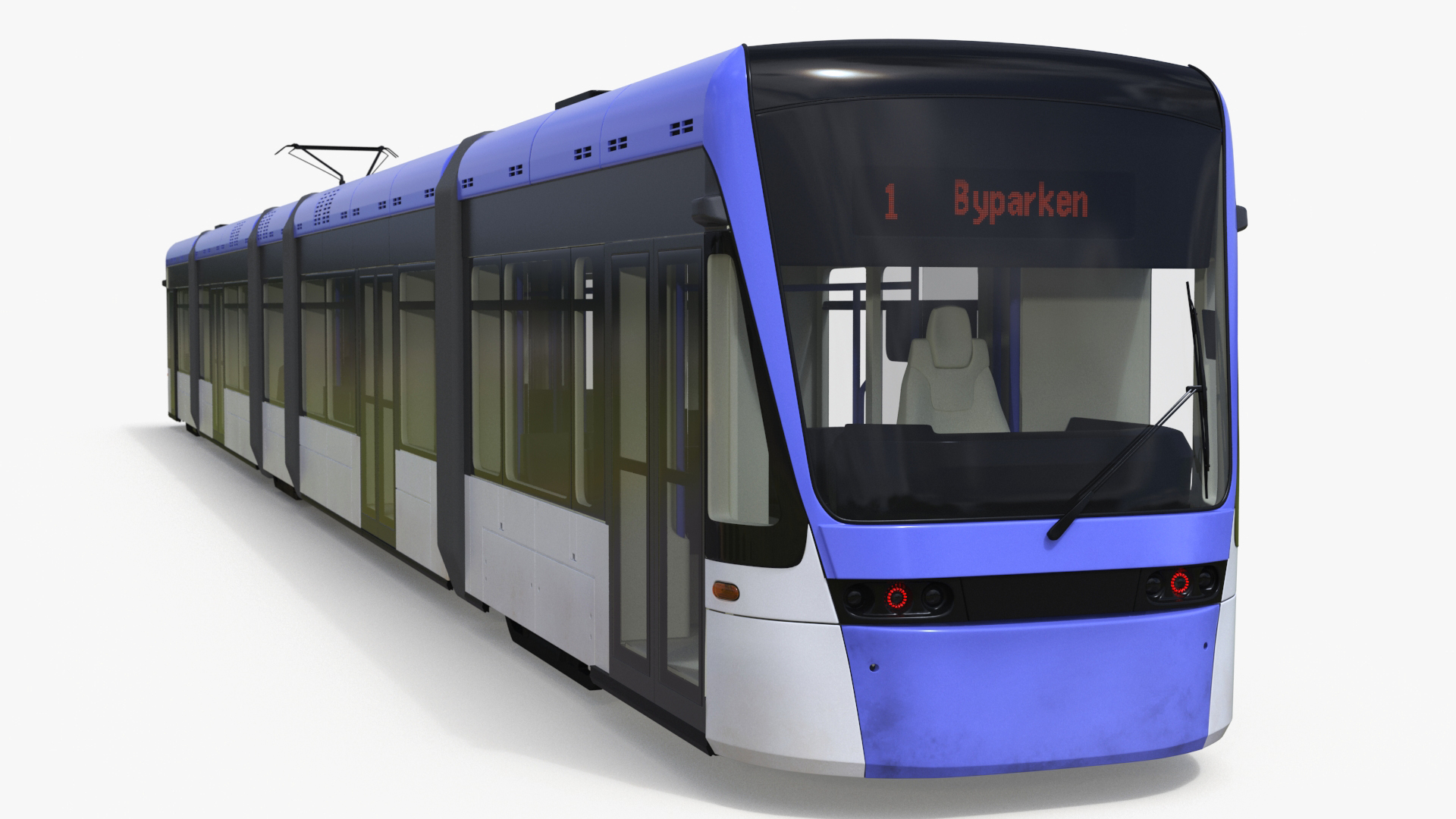 Express Tram Blue 3D