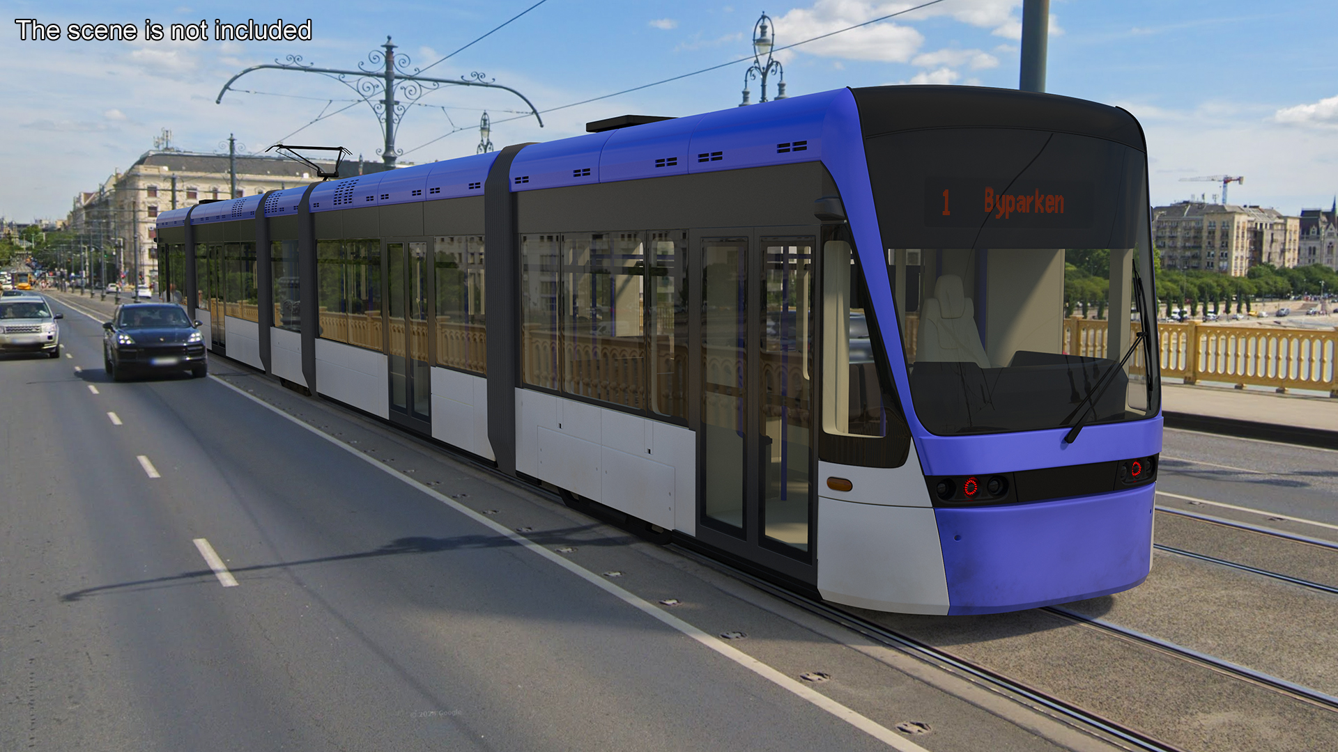 Express Tram Blue 3D