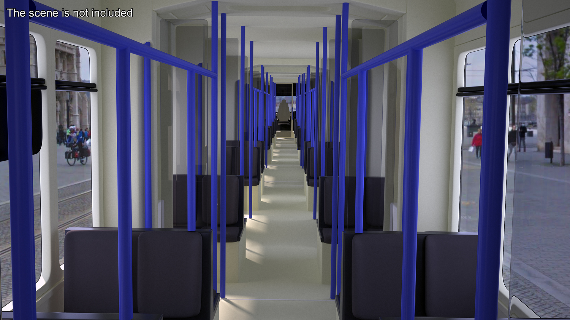 Express Tram Blue 3D