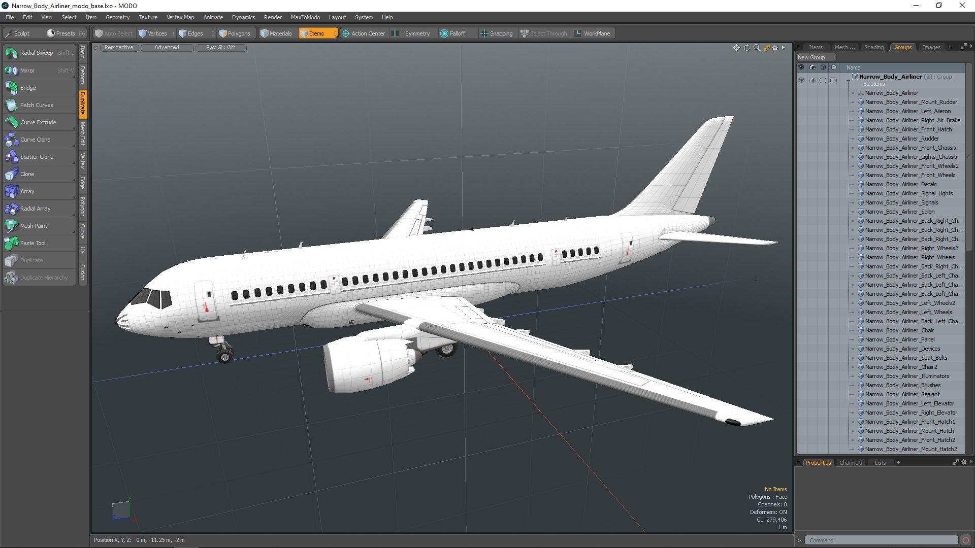 3D model Narrow Body Airliner
